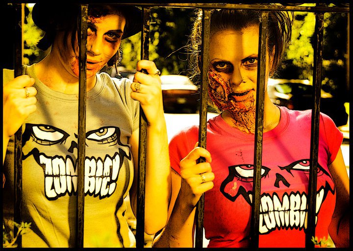 A pair of undead Zombie! fans